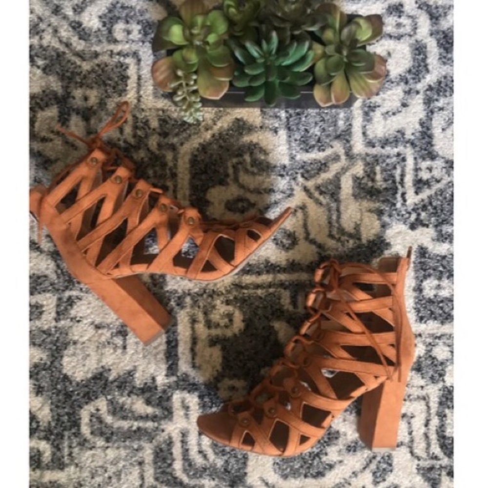 Heeled gladiator sandals